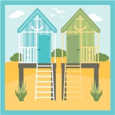 2 beach huts