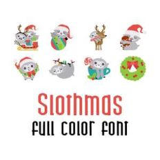 slothmas full color font