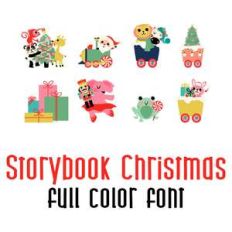 storybook christmas full color font