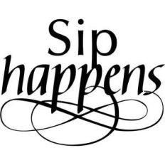 sip happens water bottle quote