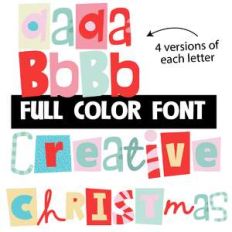 creative christmas color font