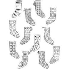 christmas stocking coloring stickers