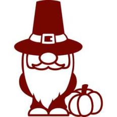 thanksgiving gnome with pumpkin