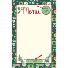 holiday cookbook menu page