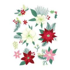 holiday cookbook floral stickers