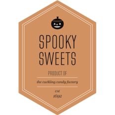 spooky sweets label / tag