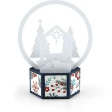 3d snow globe card nativity
