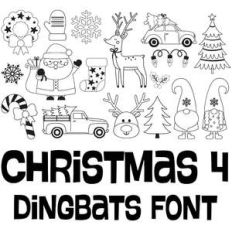 christmas dingbat font
