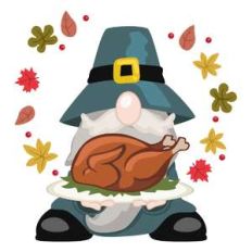 gnome with turkey