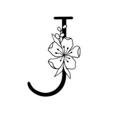 floral letter j monogram