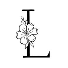 floral letter l monogram