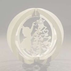 one layered pop up sphere merry christmas type a