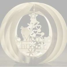 three layered pop up sphere merry christmas type a