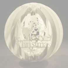 four layered pop up sphere merry christmas type a