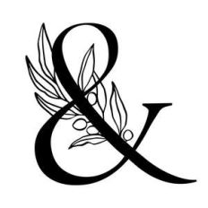 letter and alphabet initial monogram with olive branch