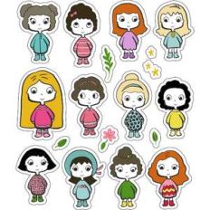 ml girls hanging out stickers