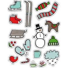 ml winter snow things stickers