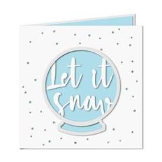 'let it snow' snow globe card