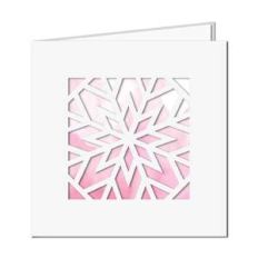 geometric snowflake square card
