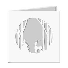 deer winter card