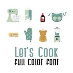let's cook full color font