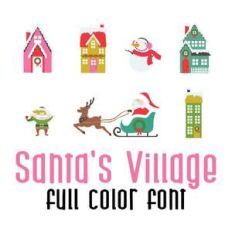 santa's village full color font
