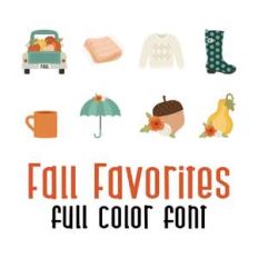 fall favorites full color font