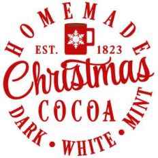 homemade christmas cocoa sign