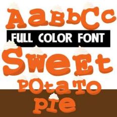 sweet potato pie color font