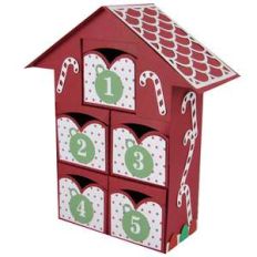 christmas advent village drawers 1-5 – candy canes