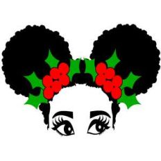 christmas emma afro puffs