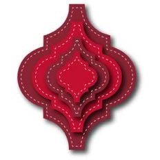 nested stitched tile ornament