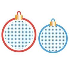 christmas ornament tags with cross stitch template