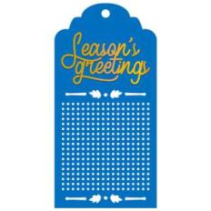 season's greetings tag for cross stitch