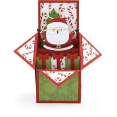 tiered box card santa