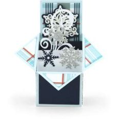 tiered box card snowflake