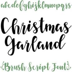 christmas garland brush script font