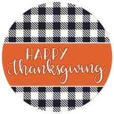 buffalo plaid happy thanksgiving