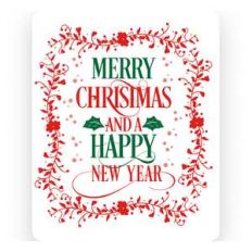 merry christmas and a happy new year print n cut card