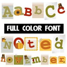noted november color font