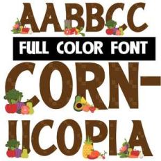 cornucopia color font