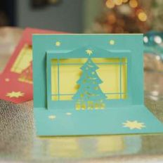 christmas tree pop up card