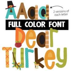 dear turkey color font