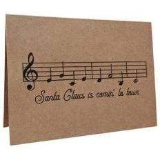 santa claus is comin to town card
