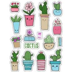 ml cactus faces stickers