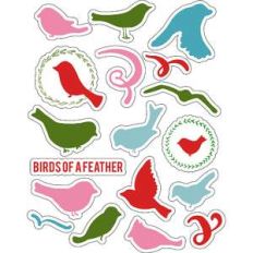 ml christmas birds stickers