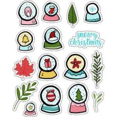 ml snowglobes christmas stickers