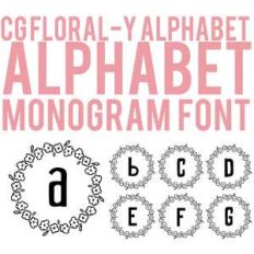 cg floral-y alphabet monogram