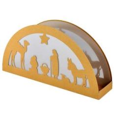 animals nativity rising moon lantern