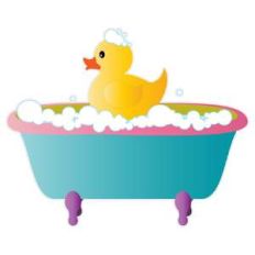 ducky in a bath